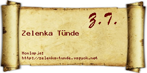 Zelenka Tünde névjegykártya